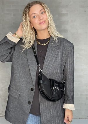 Bucky small crossbody nylon taske Sort A6134 Ganni 